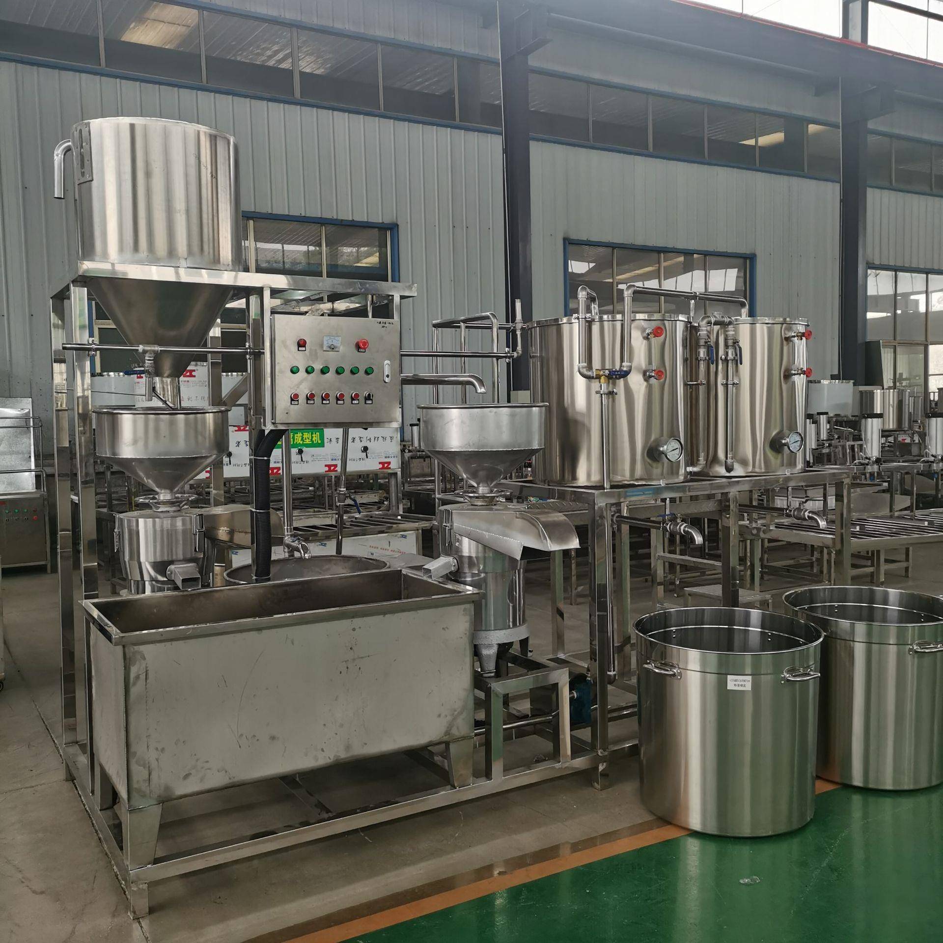 全自黄豆磨浆煮浆一机体新款两动磨300浆机双联煮浆桶黄联豆拌渣