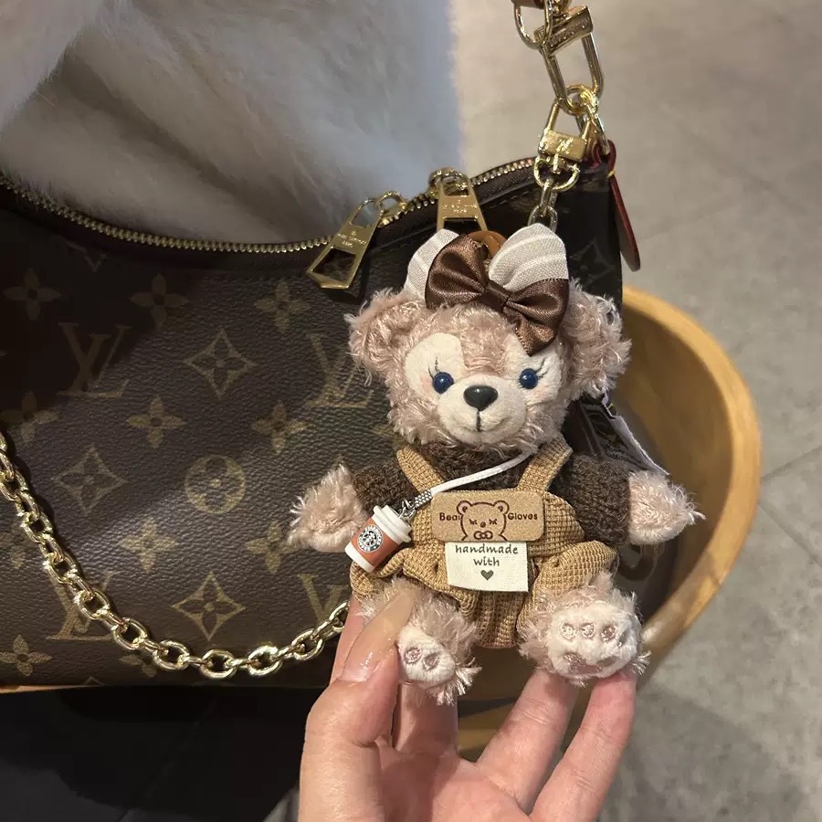 LV&GEDETE官方旗舰店玫玫小熊饺子包挂件玩偶配饰 汽车钥匙扣挂饰