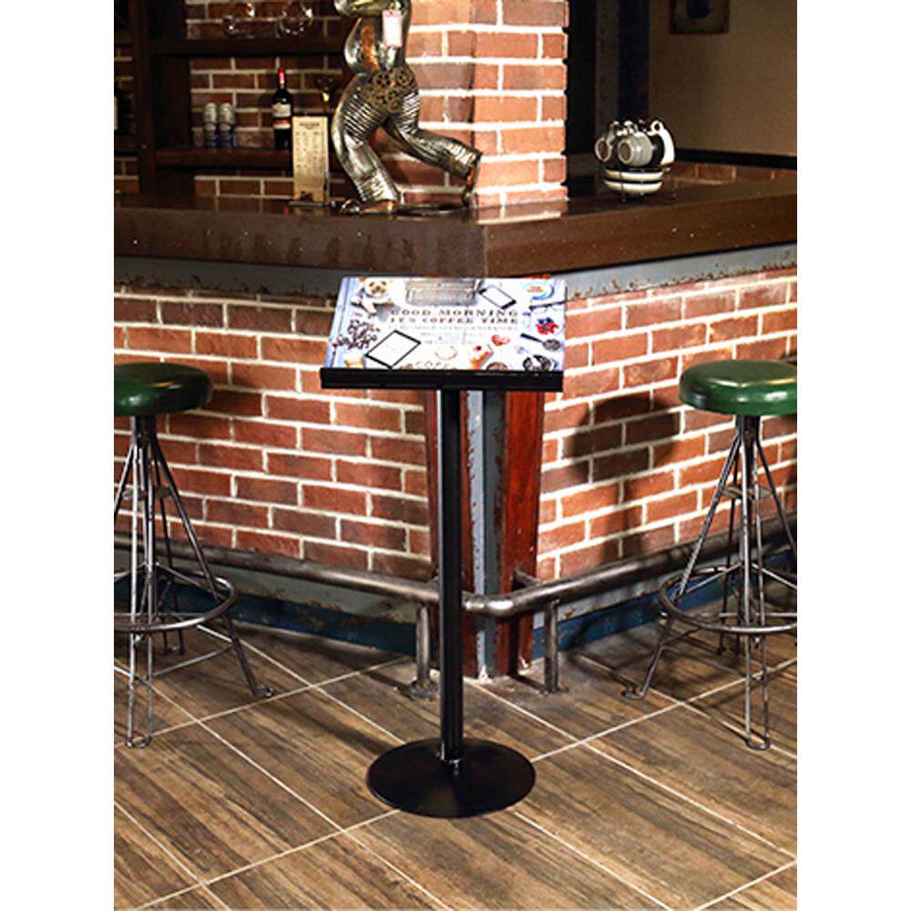 菜谱菜单展示架乐谱架餐厅门口立式落地铁艺架子户外迎宾指示牌