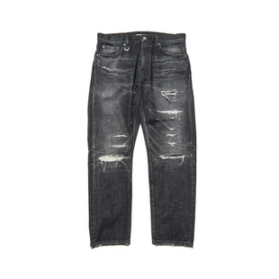 UNIFORM EXPERIMENT DAMAGED DENIM 修身做旧牛仔裤 25AW