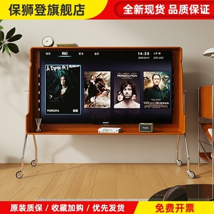 实木可移动电视柜复古小户型家用卧室电视机支架中古风客厅电视架