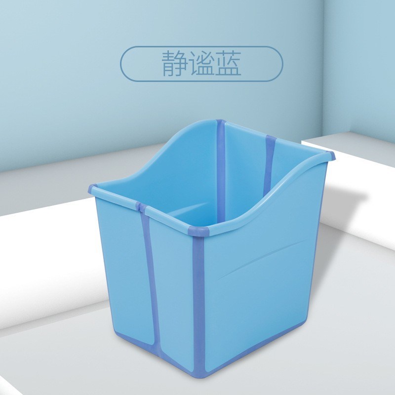 厂家直销儿童可折叠洗澡盆小号手提小孩浴桶可坐泡澡桶宝宝洗澡桶