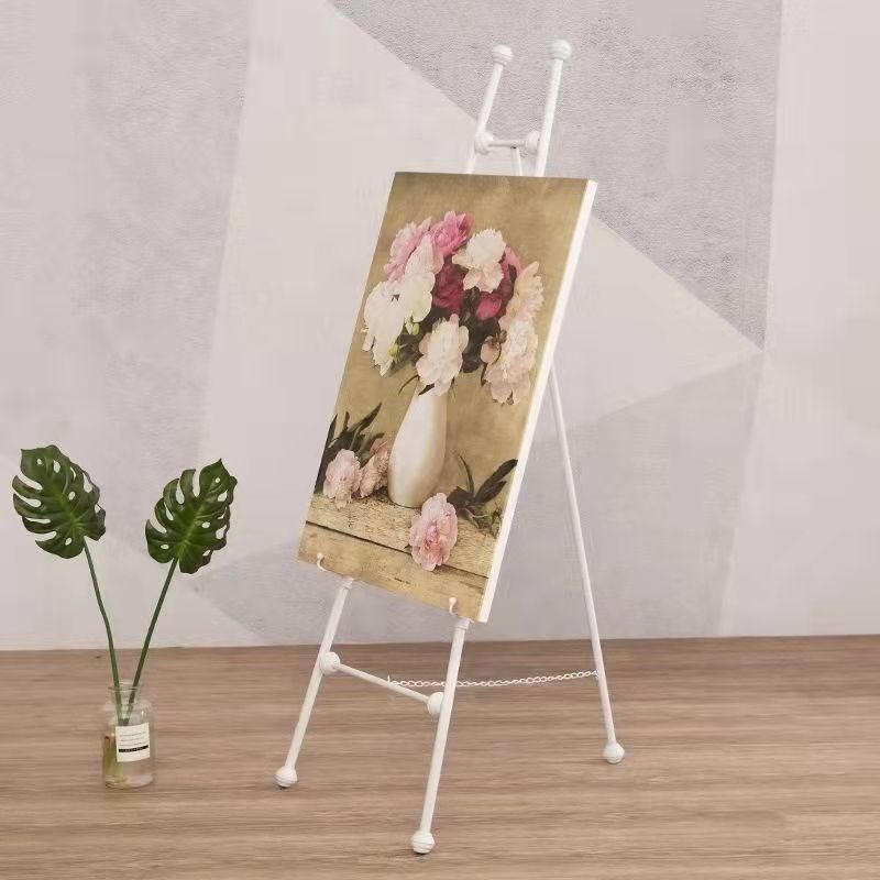 铁艺欧式油画架子展示架迎宾架相框架落地支架照片婚庆画美甲托架
