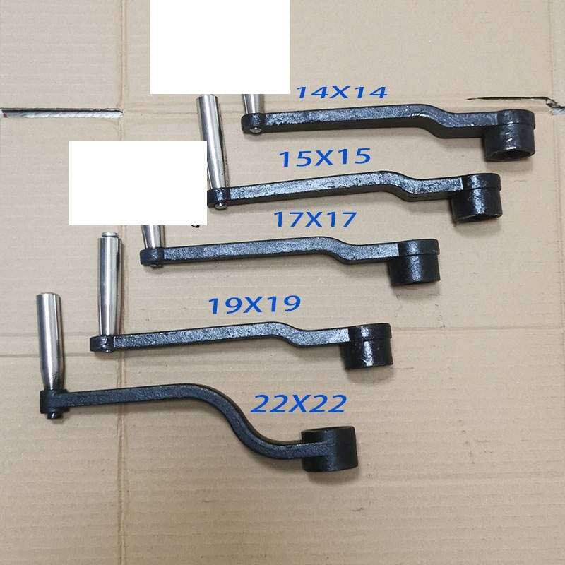 机床车床铣床升降手柄内四方孔摇把手摇1215 17 19/22 20钢制扳手