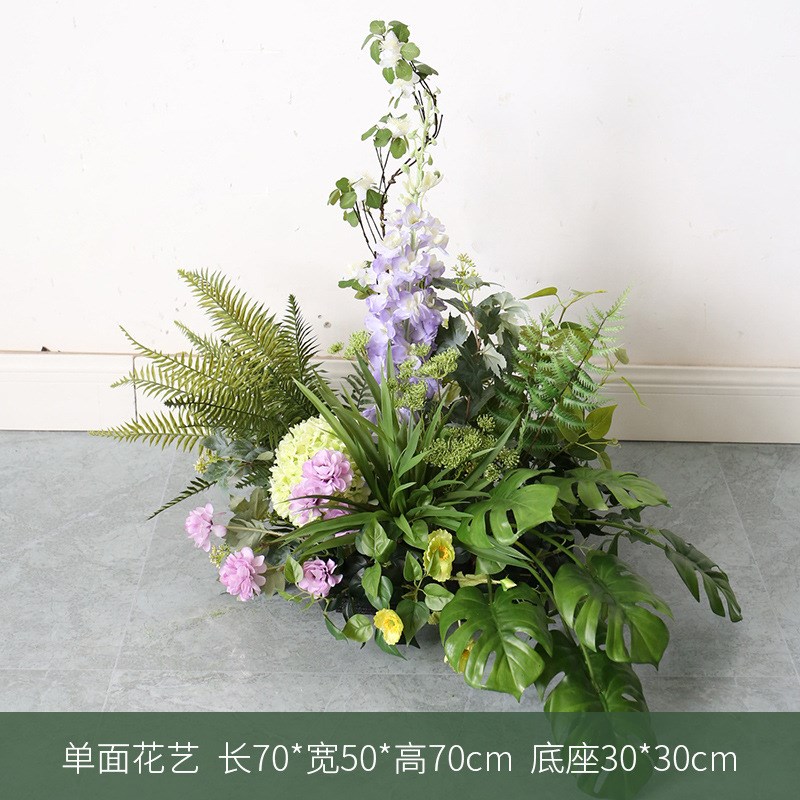 仿真植物造景酒店展厅仿生园景办公室花槽假绿植室内墙角花草花艺