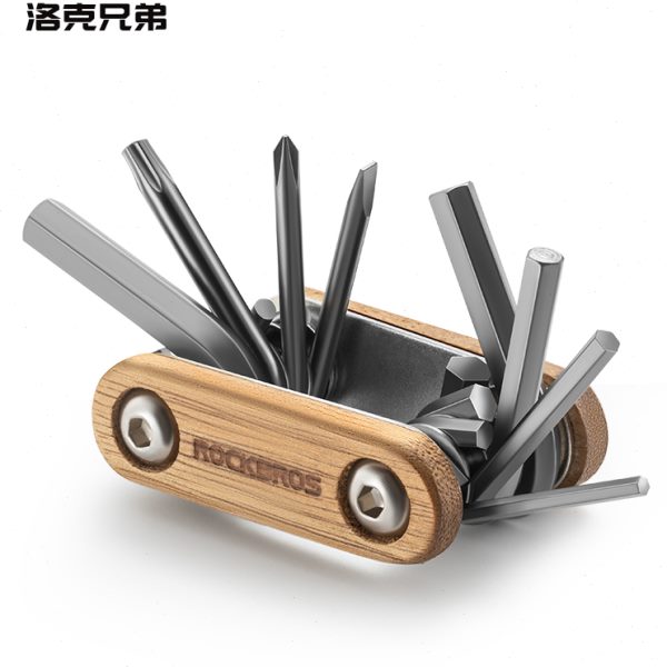 洛克兄弟自行车维修工具山地公路车内六角多功能拆卸组合工具便携