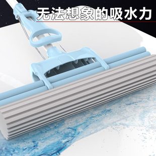 40cm免手洗懒人一拖胶面净拖 2ts大宽棉海绵拖把吸水家用2023新款
