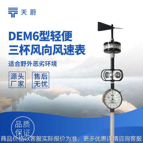 轻便三杯风向风速表TW-DEM6风速风向测量仪
