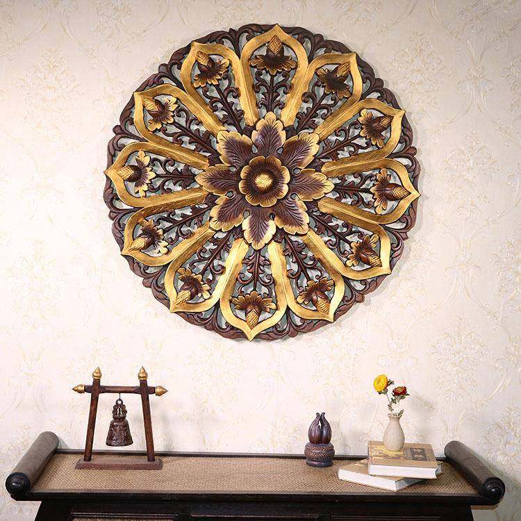 泰国柚木雕花板镂空木雕装饰东南亚客厅墙面壁饰柚木花卉实木壁挂,纺织面料/辅料/配套,纺织机械配件,淘宝优惠券,粉丝福利购,淘宝优惠卷