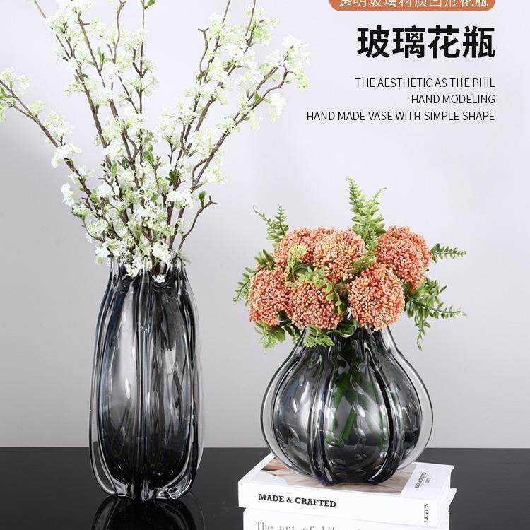 网红轻奢玻璃客厅花瓶家用桌面高端现代创意花器透明高档干花摆件,纺织面料/辅料/配套,纺织机械配件,淘宝优惠券,粉丝福利购,淘宝优惠卷