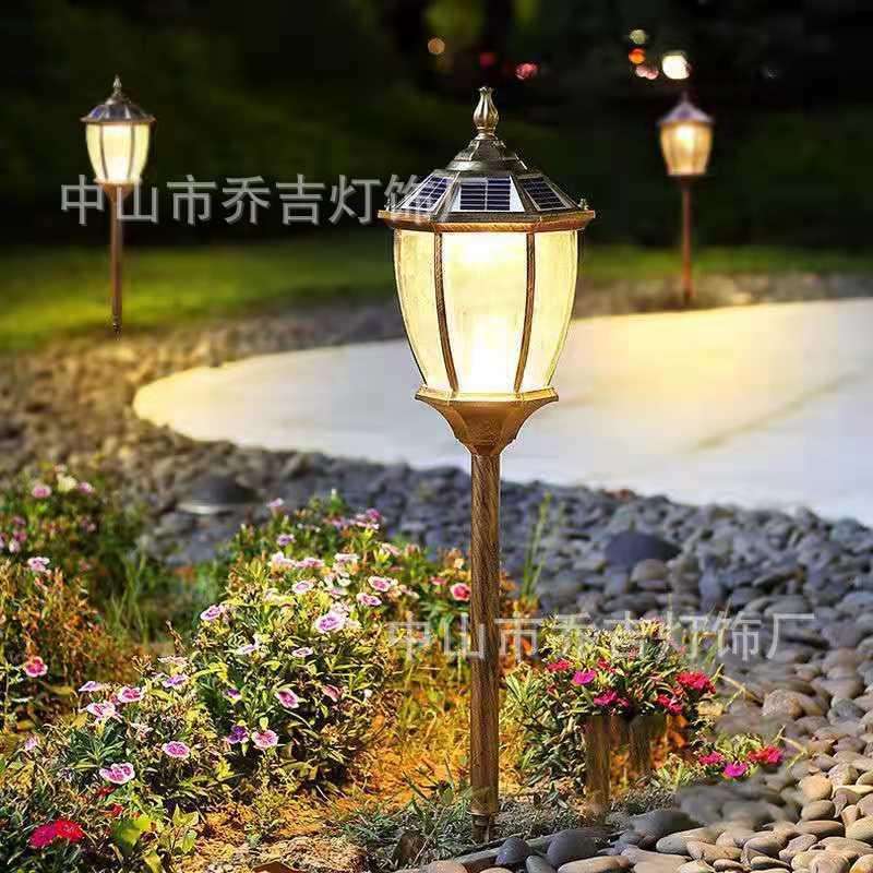 太阳能草坪地插灯超亮户外防水庭院灯家用别墅花园灯免安装插地灯