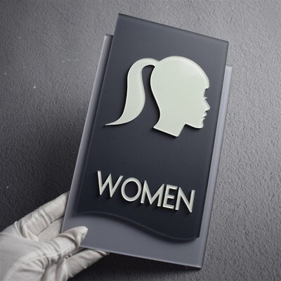 男女厕所标志指示牌夜光创意门牌个性自发荧光洗手间标识牌