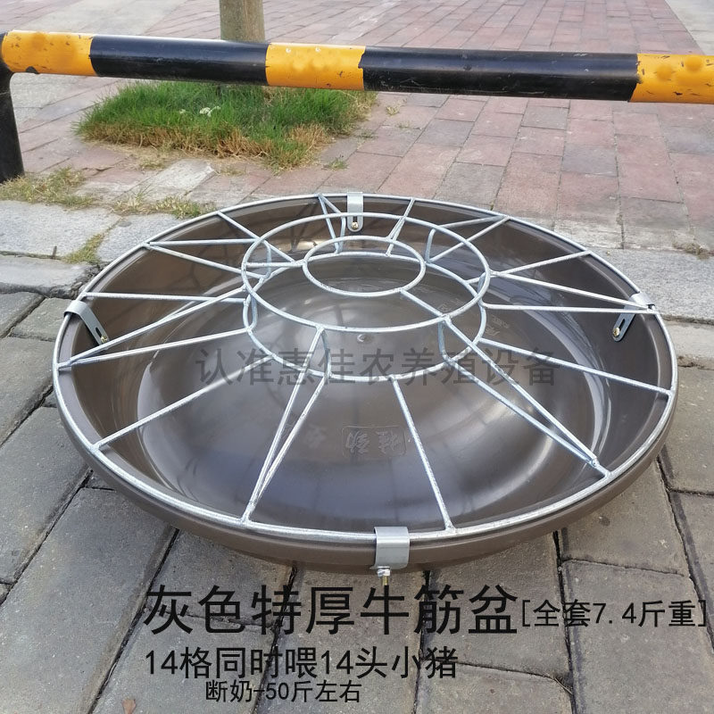 仔猪食槽小猪补料槽食槽料槽猪用教槽料圆形补料喂料槽喂小猪保育