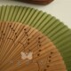 月亮扇 小新.女扇草绿色折扇舞蹈汉服扇子纳凉便携小扇子