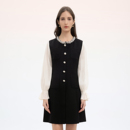 名媛重工钉珠拼接连衣裙26春季 拉蒂寇资秋冬法式 新款 商场同款