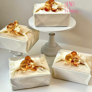 中式款风吕敷礼盒供应 伴手礼中秋节礼盒包装吕敷布