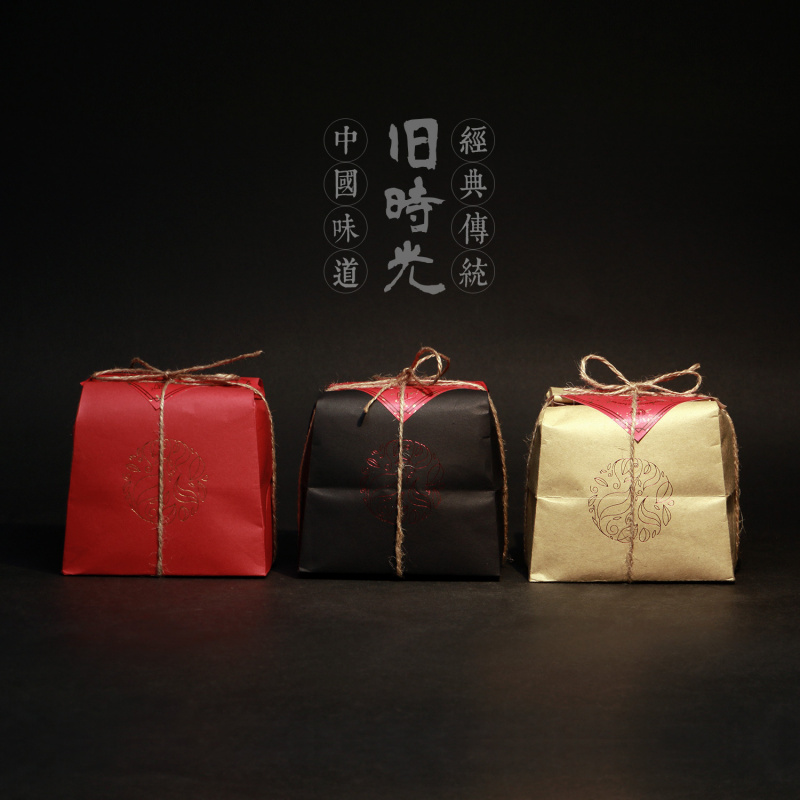 新款半斤一斤装牛皮纸茶叶铝箔袋