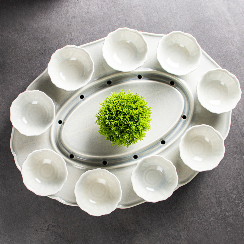 酒店宴会会所高端菜盘龙腾四海龙