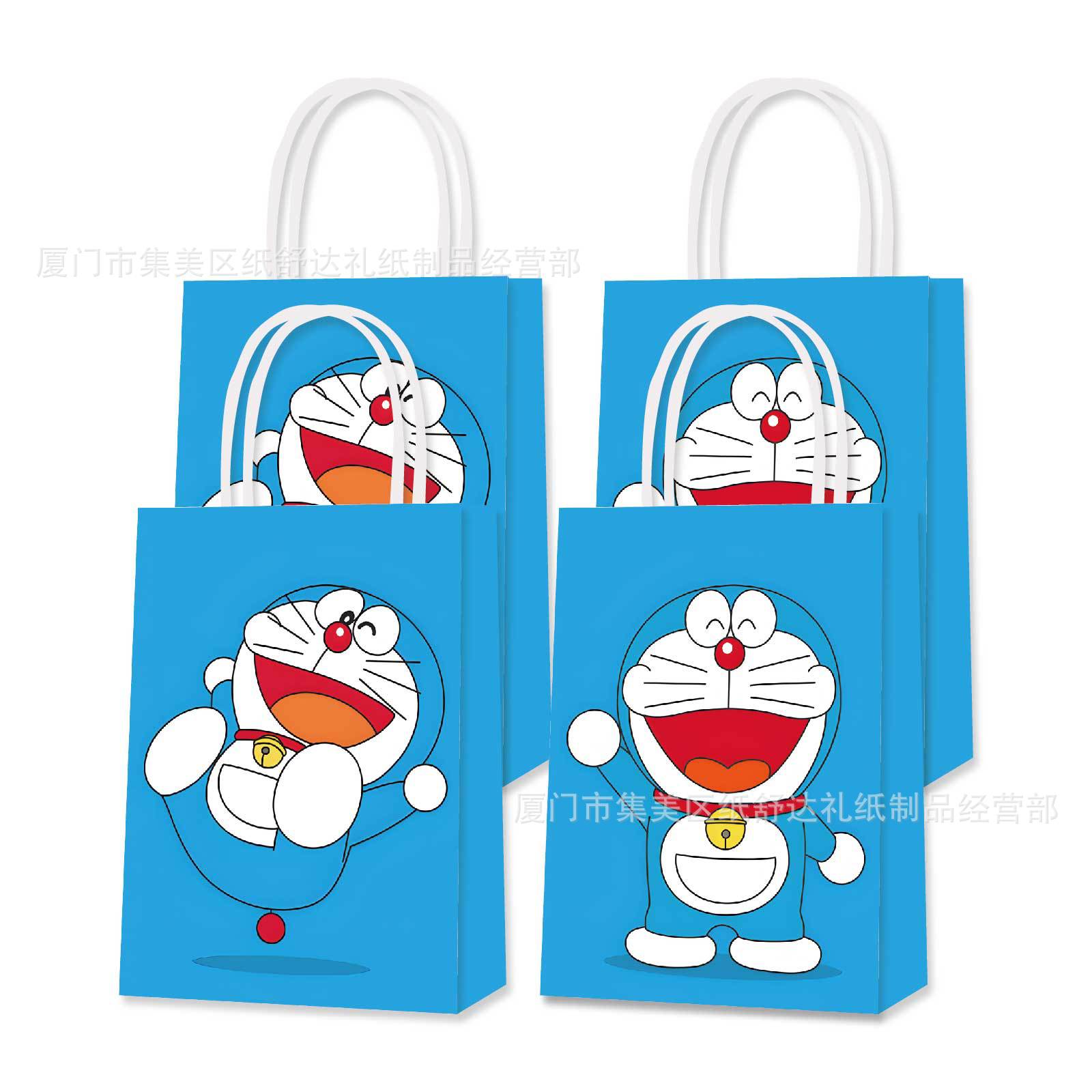 新品可爱机器猫哆啦A梦礼品袋牛皮纸袋糖果袋生日礼物纸袋
