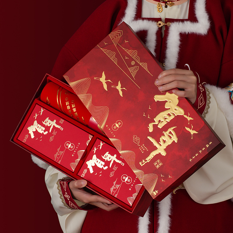 2025蛇年植绒对联定制礼盒新年春联烫金对联福字大礼包印LOGO定做