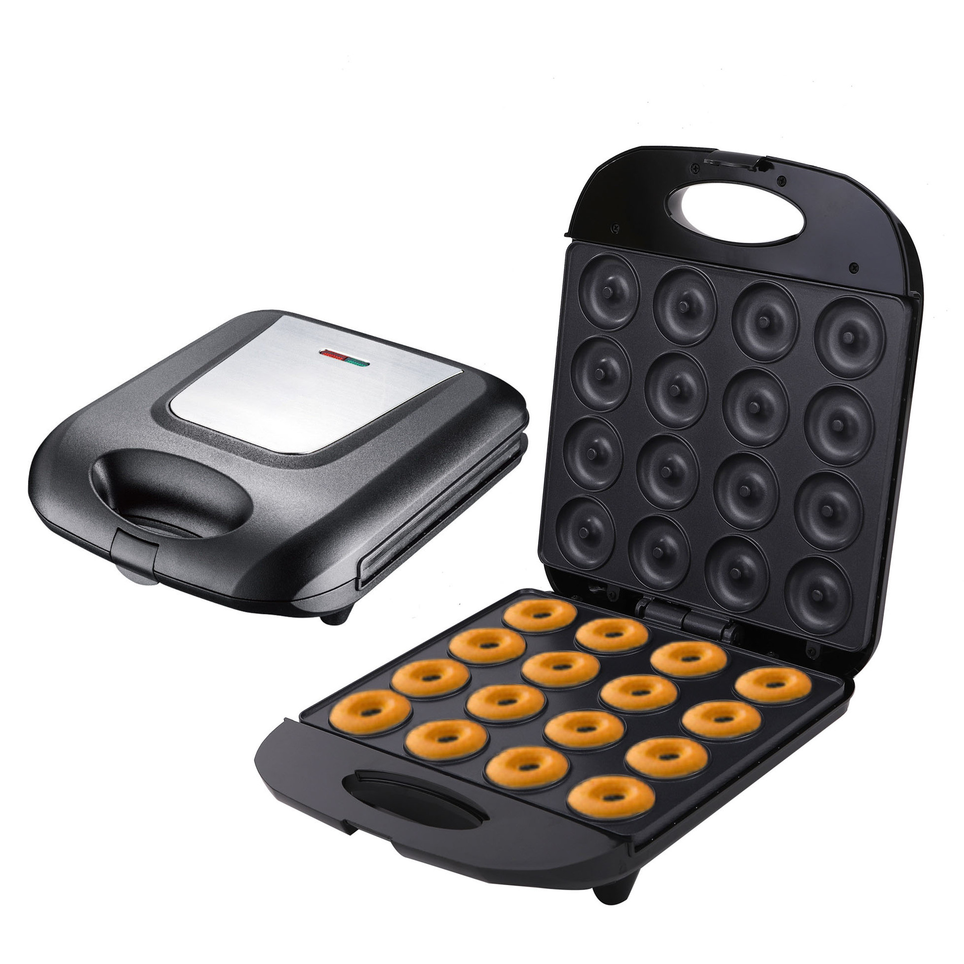 跨境英规220V甜甜圈机 双面加热16孔蛋糕甜品点心面包机早餐机