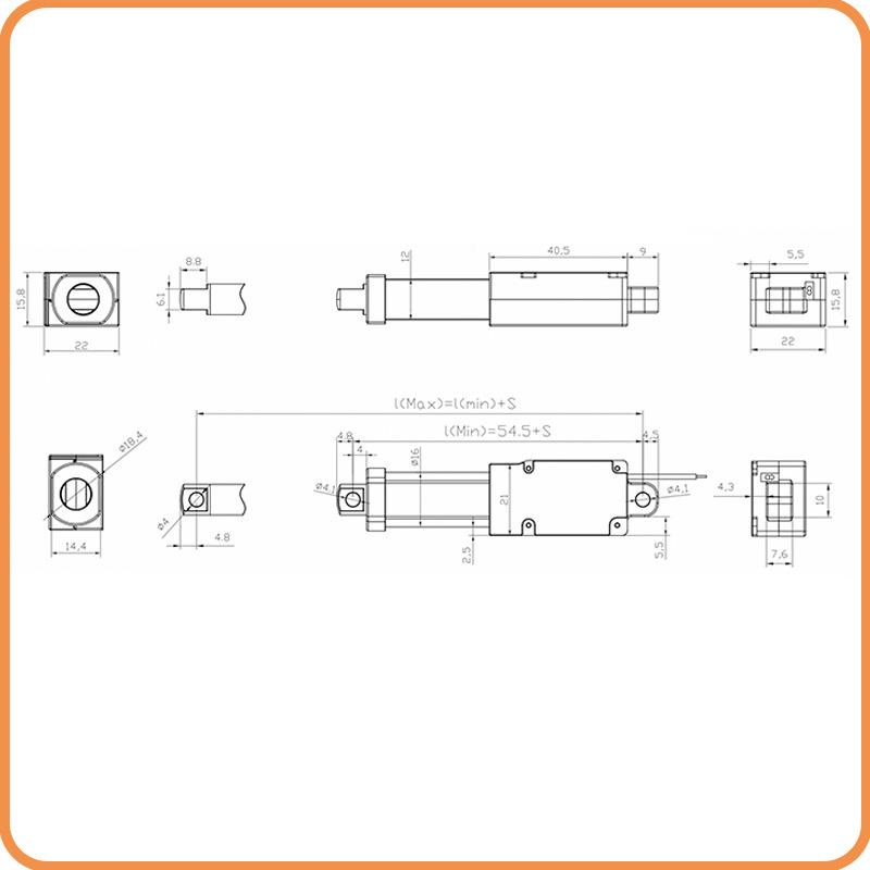 /10mm 直流6/12685型24 电伸动升降杆缩杆 微推杆 笔式电动推杆