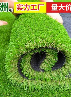 洲人料造草坪仿真草坪塑秋草景观造人工草l001皮户外装饰青绿色人