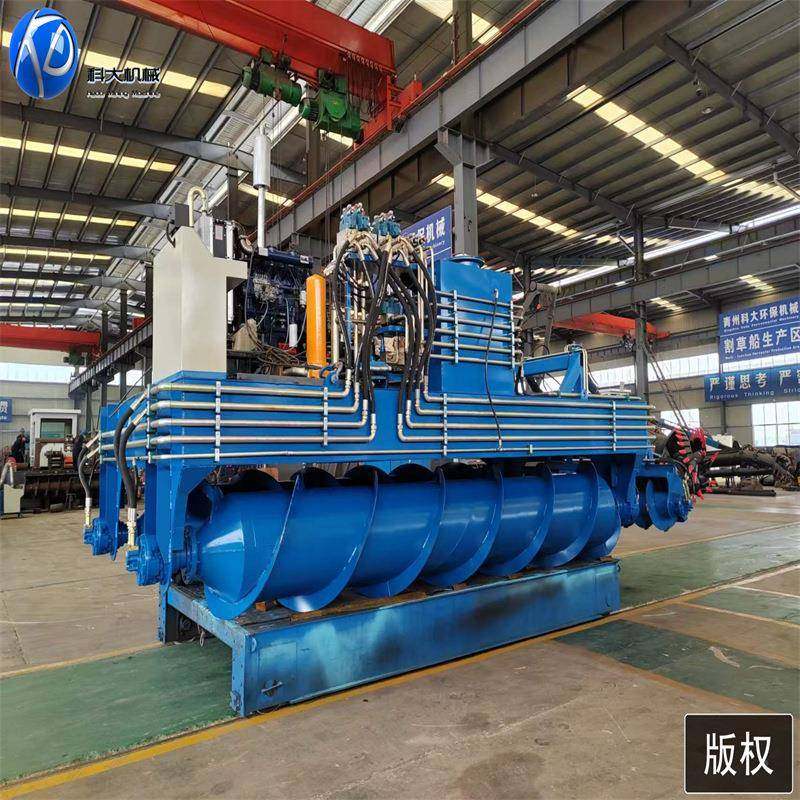 两栖水草收船 水KD-100米陆两用打桩割草设备互花草水区割收浅割