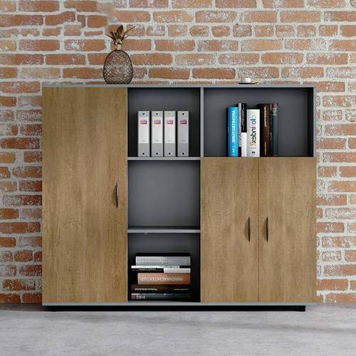 文件柜小矮柜办公书柜办公室MEKIA-vO带锁储物木质子柜办公柜桌边