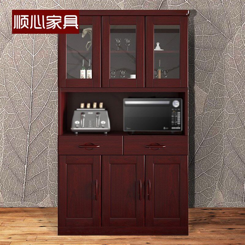 顺心家具新水曲柳酒柜餐边柜酒柜体靠墙实木客厅酒水柜