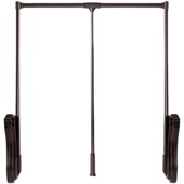 衣帽间升降挂衣杆缓冲伸缩挂衣架衣通衣橱五金下拉式