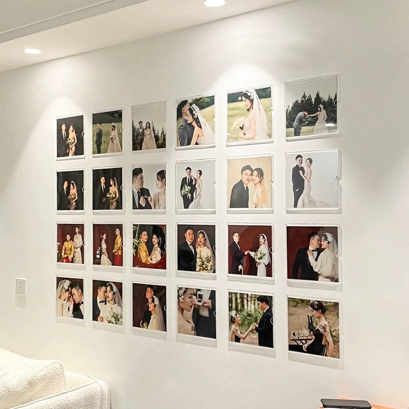 卡槽照片墙相框免打钉相片插槽墙画框挂墙