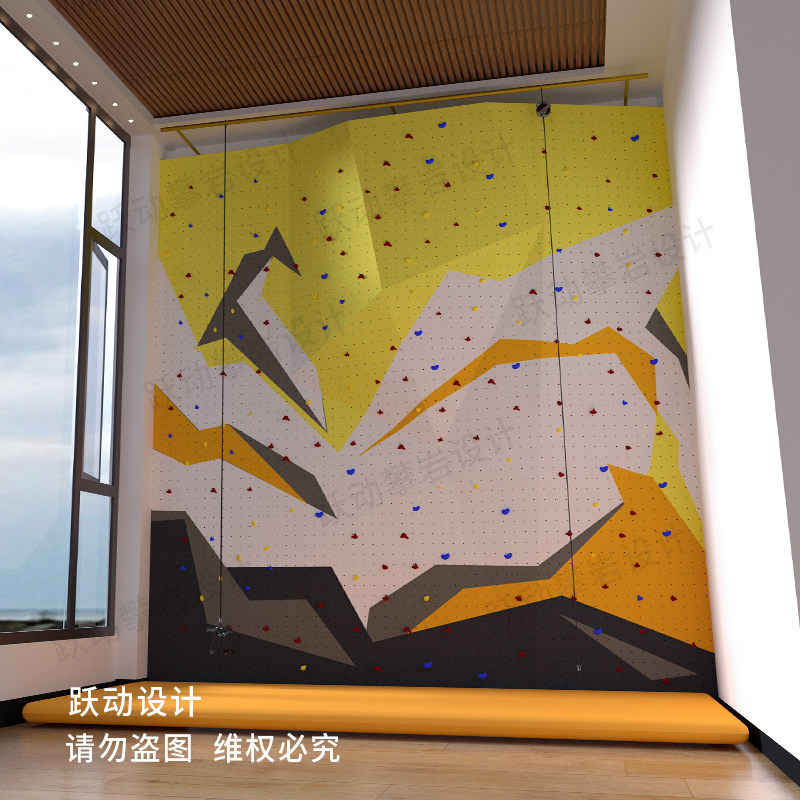室内攀岩儿童攀岩墙设计学校幼儿园商场大型攀爬墙厂