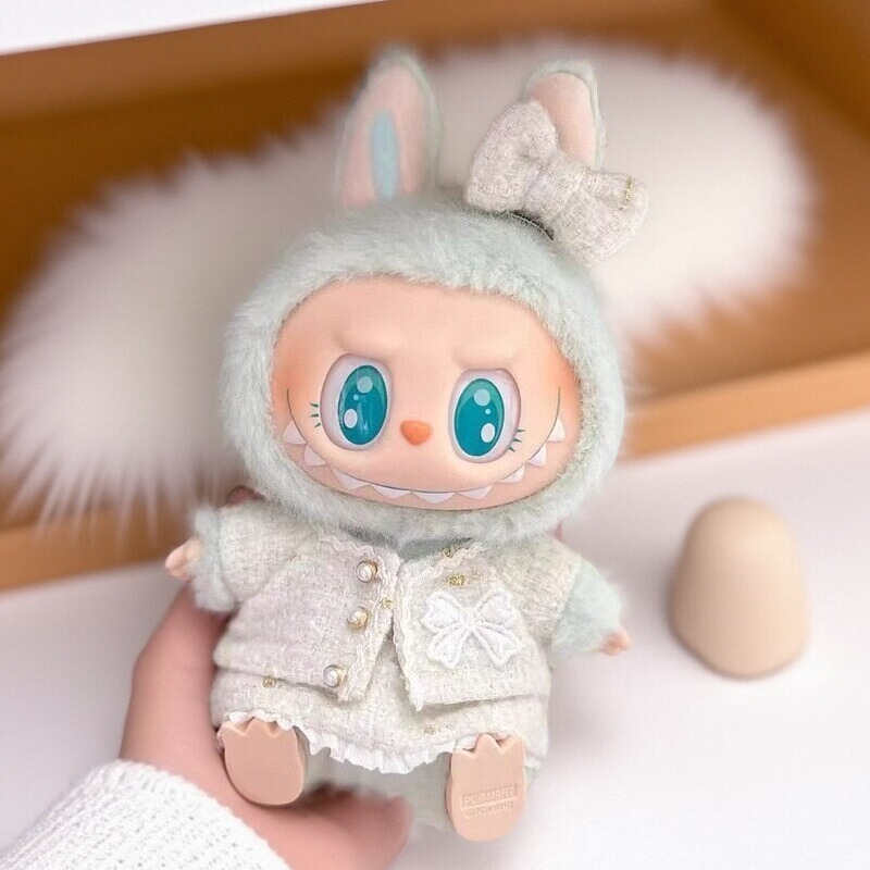 仅娃衣适一二三代委屈屈labubu衣服拉布布坐坐眼巴巴17cm玩偶着替