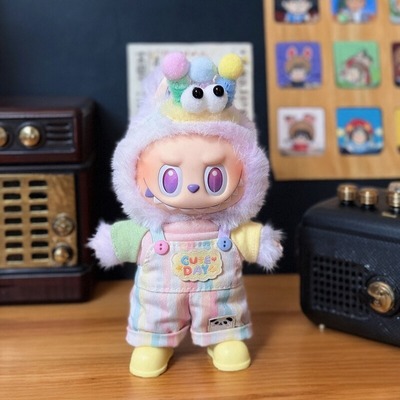 适用labubu娃衣幸运紫色衣服裙子