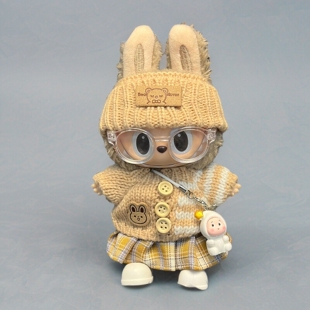 Labubu娃衣裙子一二三代拉布布衣服太妃糖糖豆乳哆哆忠诚欢乐着替