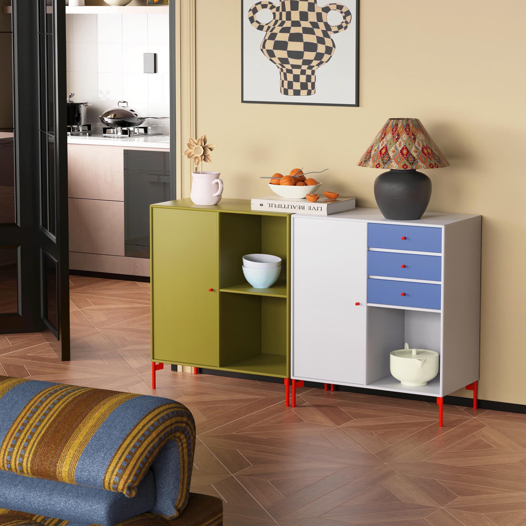 独也/Montana餐边柜北欧餐厅组合收纳柜储物柜边柜多巴胺柜子定制