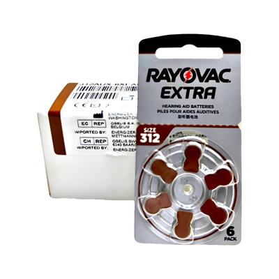 雷特威312助听器电池进口60粒 RAYOVAC EXTRA 1.45V纽扣电池