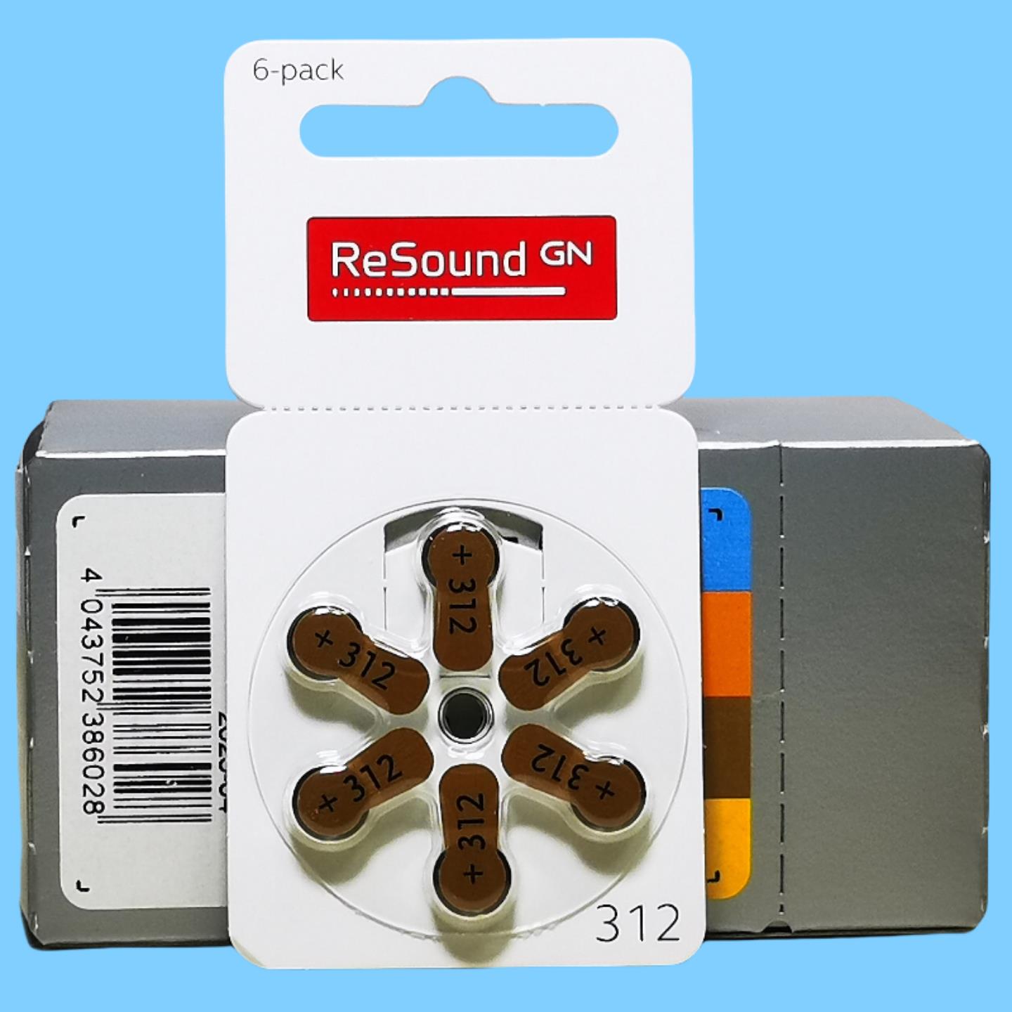 瑞声达锌空助听器电池312德国进口ReSound原装峰力耳机电子a312号