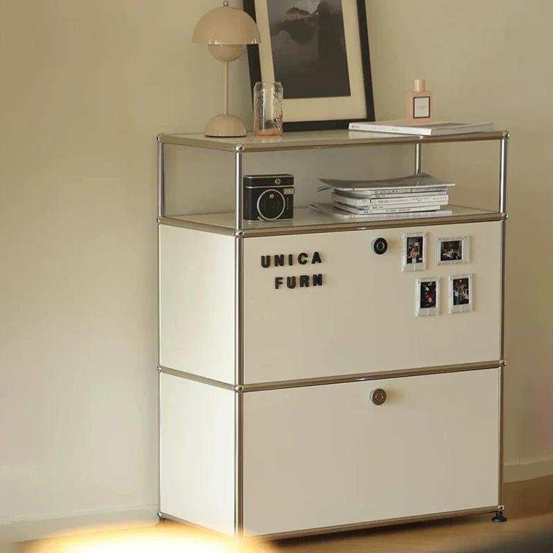 中古USMINS不锈钢餐边柜模块组合储物柜家用现代化置物架收纳柜