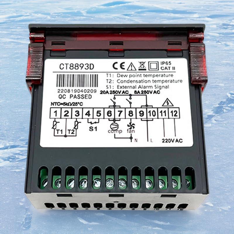 全新冷干机温度控制器CT8893U冷煤机制冷防冻温控器CT8893D空压机