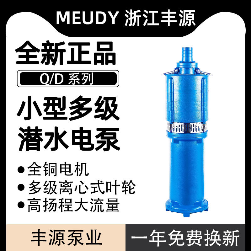 浙江丰小型多级潜水电泵扬程农用灌溉井用大抽水泵