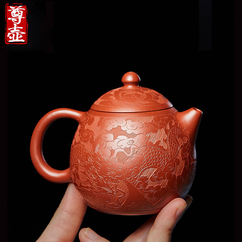 宜兴纯全手工龙蛋紫砂壶原矿大红袍名正宗小泡茶壶单茶具