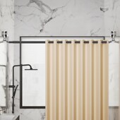 伸缩浴帘杆免打浴室阳台晾衣杆支撑架收缩挂帘杆子