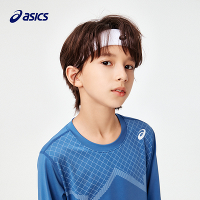 ASICS/亚瑟士童装2025春季男女童针织弹力发带网球运动透气吸汗带