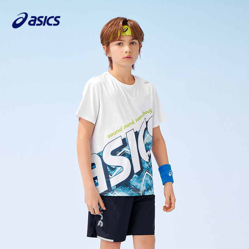 ASICS/亚瑟士童装25年夏季新款吸湿速干运动高弹舒适凉感T恤短袖,童装/婴儿装/亲子装,T恤,淘宝优惠券,粉丝福利购,淘宝优惠卷