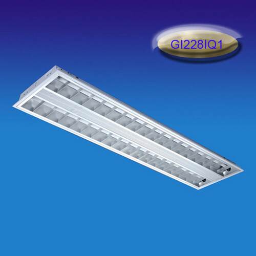 厂家直销货源T5灯盘嵌入式格栅灯支架2x28W灯盘1200x300格栅灯盘