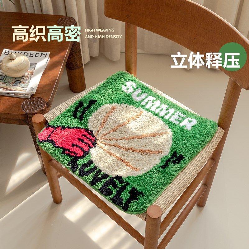 沙发坐垫趣味小垫子地垫椅垫儿童房间装饰爱图案洗毛绒地毯