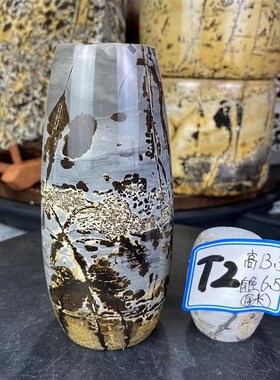 广西奇石天然草石头国画石奇石免漆打蜡穿底天珠瓶笔筒