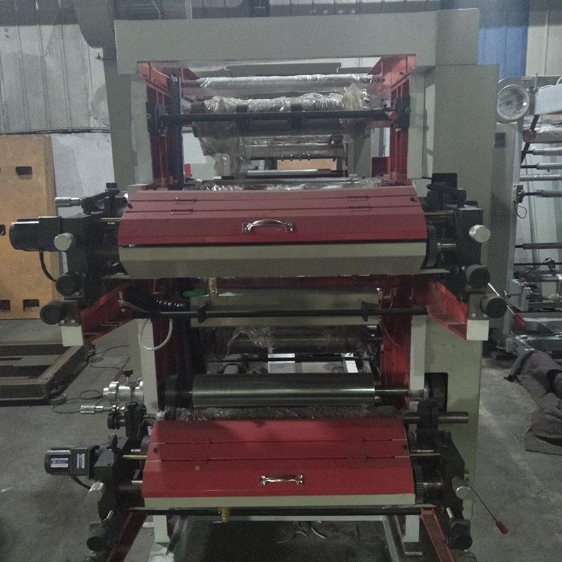 中高速层叠式4色膜四柔版印刷机 动半自卷筒纸无色纺布薄柔层叠印